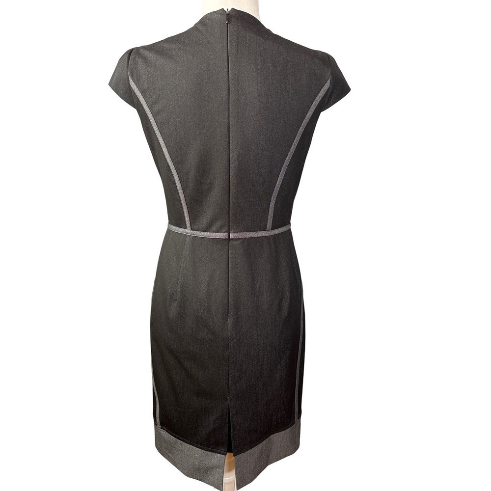 Tristan Dress Suit Set, Sleeveless Sheath Dress 4, Gray, Blazer, Formal Career - Picture 10 of 16